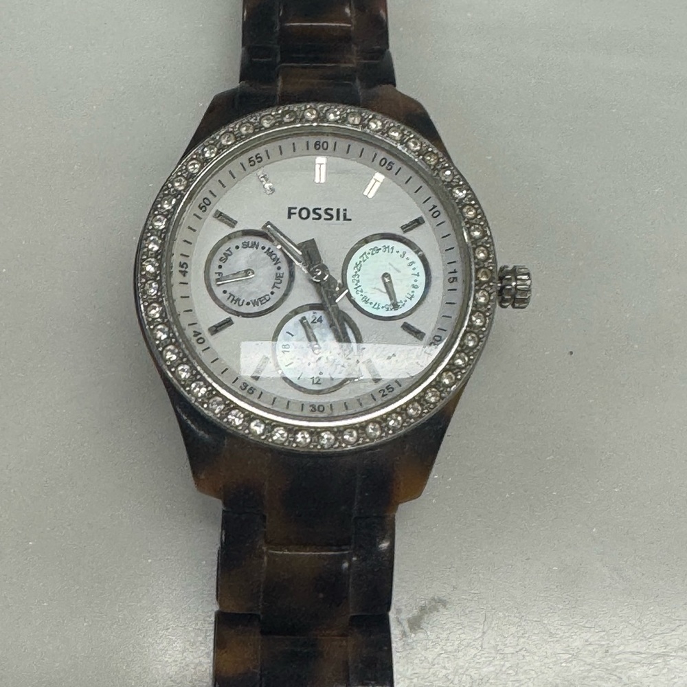 Fossil Shiny Silver Watch Clasp